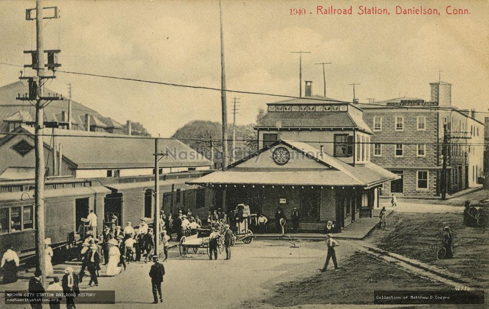 Postcard: Railroad Station, Danielson, Connecticut